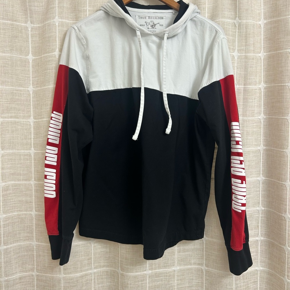 True Religion Colorblock Hoodie L